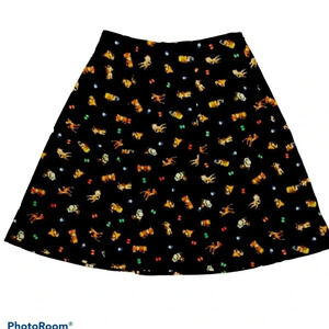 VINTAGE  style O chirly holiday A line mini Skirt Size Medium
